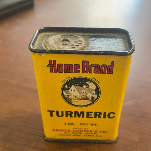 Vintage Home Brand Spice Tin for Tumeric Griggs Cooper St Paul MN Online Hot Sale