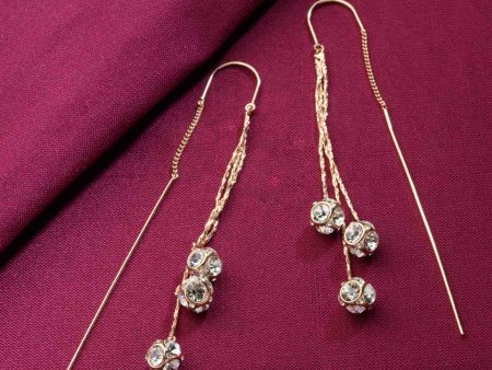 Dangling Sui Dhaga Earrings (Brass) Hot on Sale