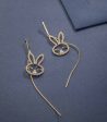 Cutesy Bunny Earrings (Brass) For Sale