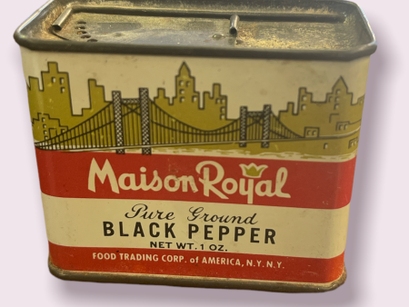 Vintage Maison Royal Black Pepper Spice Tin New York NY Online