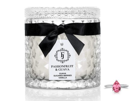 Passionfruit Guava - Black Satin Collection - Jewel Candle For Discount