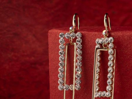 Elegent Crystal Earring (Brass) Online Sale