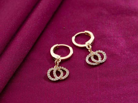 Dangling Loop Earrings (Brass) Online now