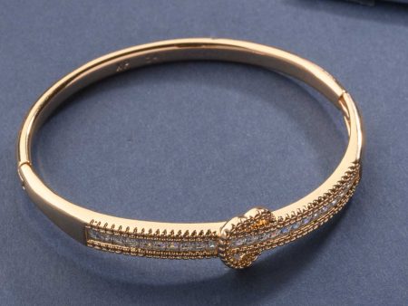 Dangling Golden Color Brass Bracelet (Brass) on Sale