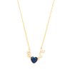 Blue Love Necklace (Brass) Cheap