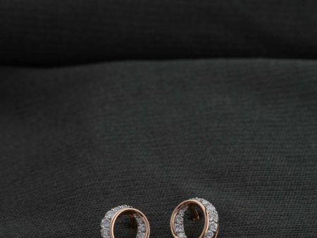 Diamond Gilded Grace Earrings For Sale