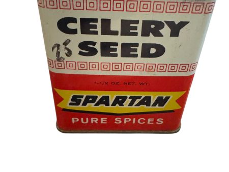 Vintage Spartan Celery Seed 1 1 2 Oz Spice Tin Grand Rapids Michigan Online