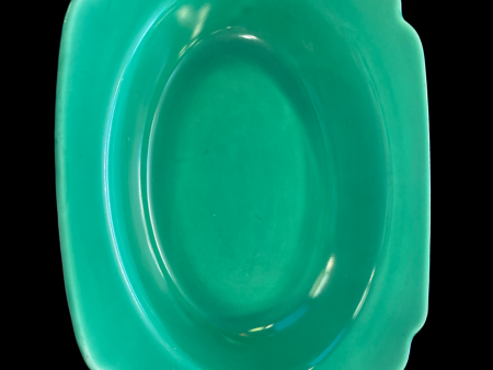 Riviera Green Nappy Bowl Curved Edge 9  Homer Laughlin Discount