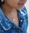 Pink Heart Necklace (Silver) Sale