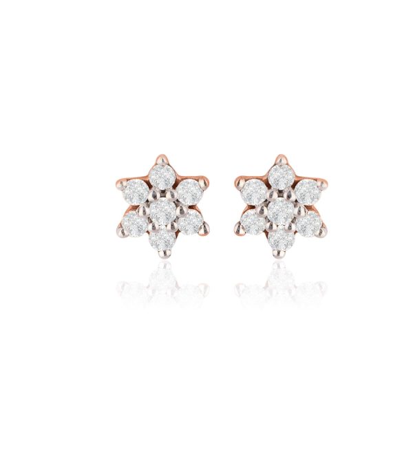 Diamond Tiny Chamomile Earrings For Cheap