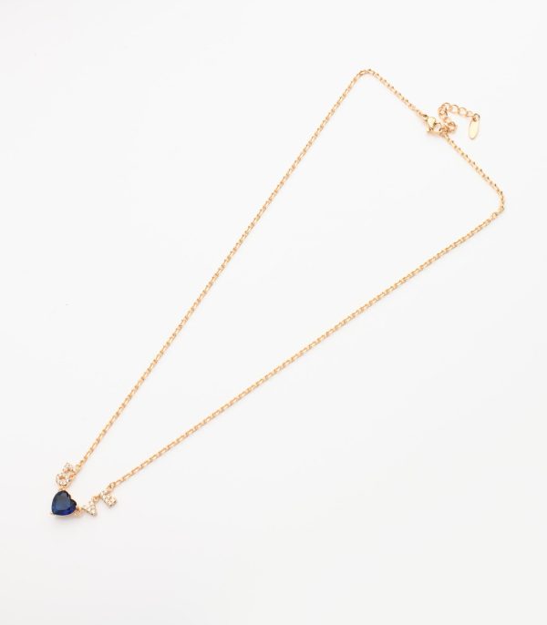 Blue Love Necklace (Brass) Cheap