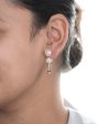 Classy Pearl Cluster Earring (Brass) on Sale