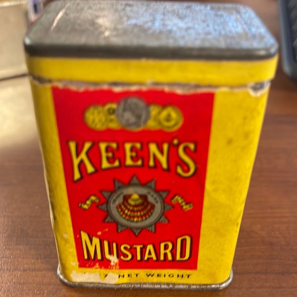 Vintage Keens Mustard Spice Tin Norwich England J&J Colman Ltd. Cheap