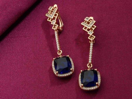 Blue Party Earrings (Brass) Fashion