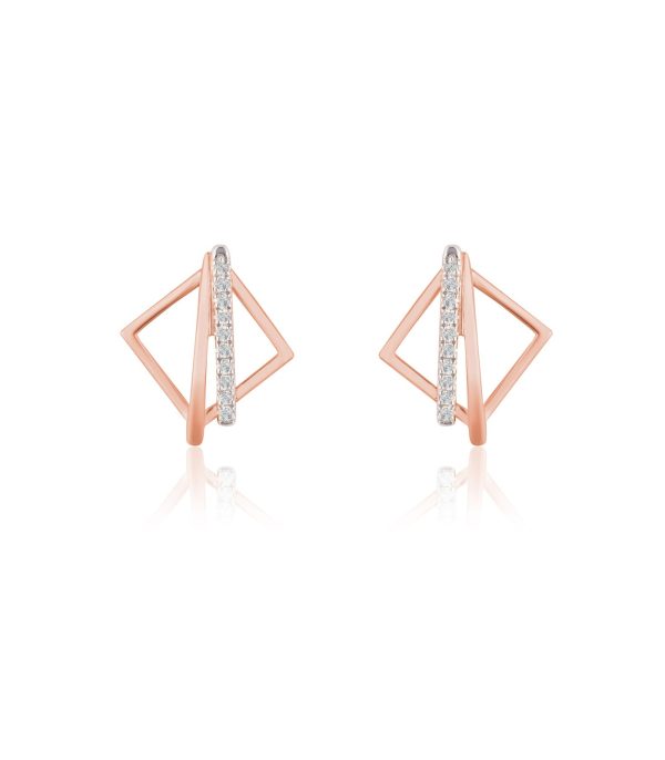 Diamond Dimension Earrings For Sale