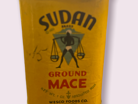 Vintage Sudan Ground Mace Spice Tin Wesco Foods Co. Cincinatti Ohio Online now