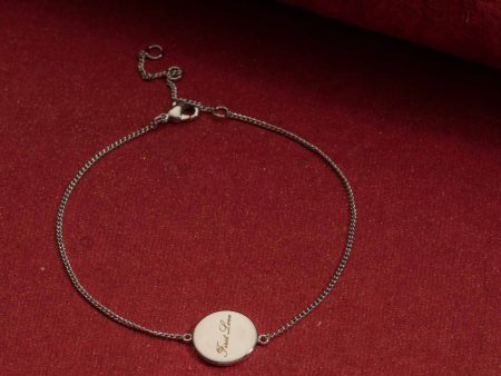 Gorgeous Sign Of Love Held By Delicate Chain Bracelet  (Brass) Hot on Sale