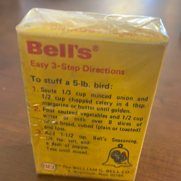 Vintage Bell s Seasoning Spice Box Weymouth Mass STILL WRAPPED Online Hot Sale