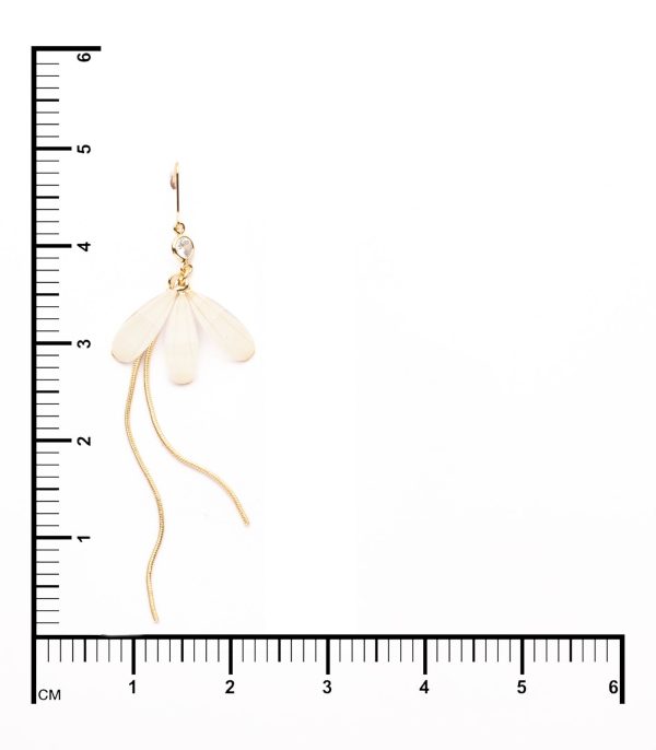 Flying Golden Fireflies Of Pearls Earrings (Brass) Online Sale