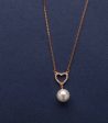 Dazzling Heart Pearl Necklace (Silver) Hot on Sale