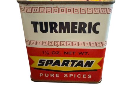 Vintage Spartan Turmeric 1 1 2 Oz Spice Tin Grand Rapids Michigan Discount