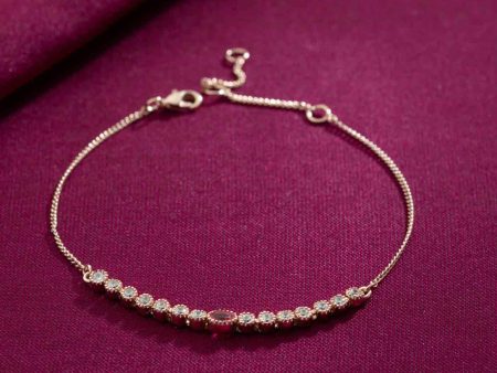 Cute Pink Stone Bracelet (Brass) Cheap