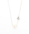 Cute Pearl-Flora Necklace (Brass) For Cheap