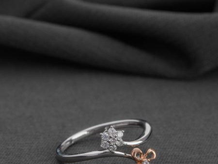 Diamond Floral Duette Ring Sale