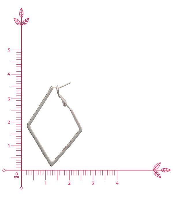 Diamond Shaped Snowflake Earring (Brass) For Sale