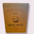 Vintage OUR JUDGE Brand Spice box Pittsburg PA Whole Spices FULL Online