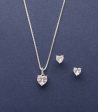 Corazon Necklace Set (Silver) For Sale