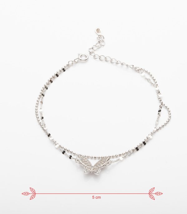 Butterfly string Bracelet (Silver) Hot on Sale