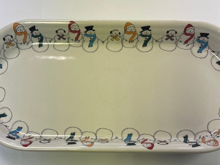 Fiesta Bread Tray Snowmen decal (Bon Ton Exclusive) For Sale