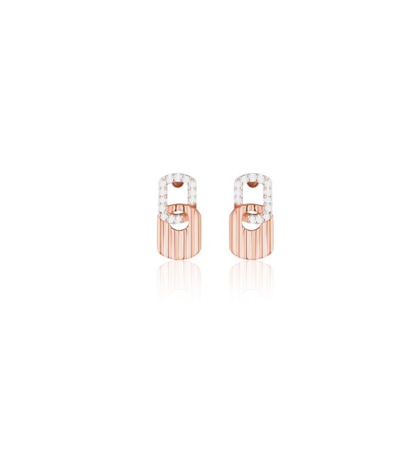 Diamond Shiny Oval Earrings Supply