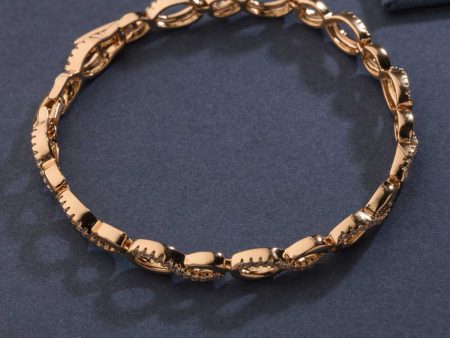 One-Of-A-Kind Golden Color Loops Bracelet (Brass) Online Sale