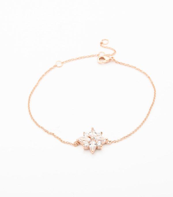 Charm Flower Bracelet (Brass) Cheap