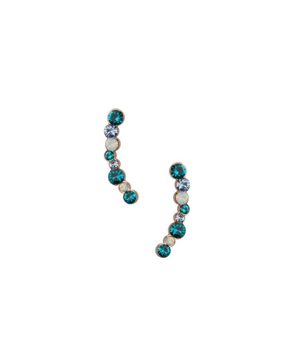 Blue-drop Earrings (Brass) Fashion