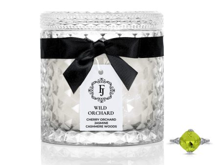 Wild Orchard - Black Satin Collection - Jewel Candle For Sale