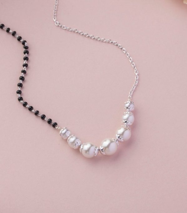 Silver Pearl Mangalsutra Online