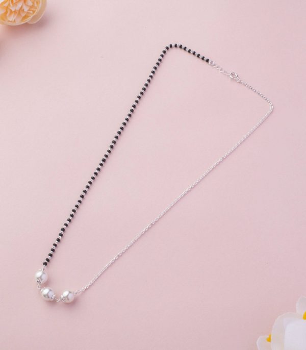 Silver Pearl Mangalsutra Online now