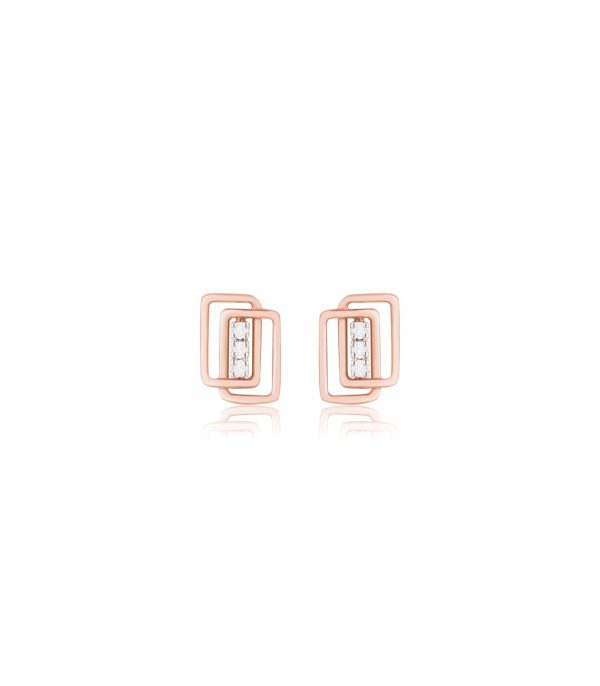 Diamond Cube Chic Earrings Hot on Sale