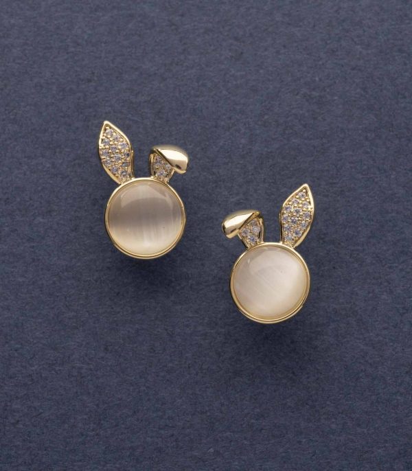 Crystal Bunny Studs (Brass) Supply