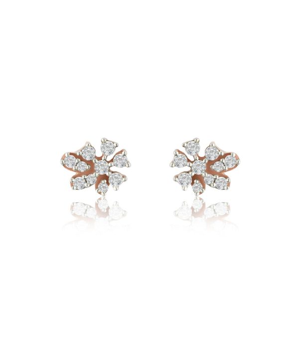 Diamond Fairy Floral Earrings Online Hot Sale