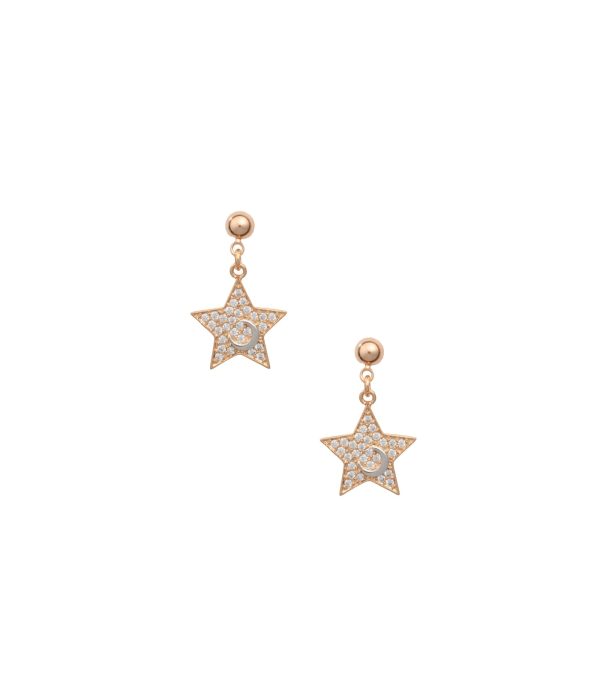 Crystal Shooting Star Earrings (Brass) Online