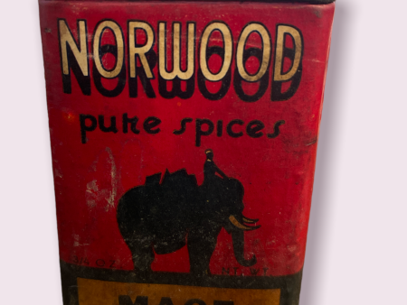 Vintage Norwood Spice Tin Mace C.D. Kenny Co. Baltimore Maryland Hot on Sale