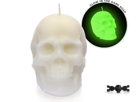 Glow Skull Pillar Candle Cheap