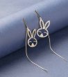 Cutesy Bunny Earrings (Brass) For Sale