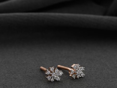 Diamond Fairy Floral Earrings Online Hot Sale