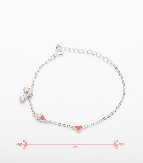 Cute Heart Bracelet (Silver) Online Hot Sale