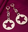 Dangling Star Earrings (Brass) Online Sale